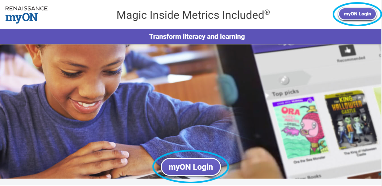 select myON login