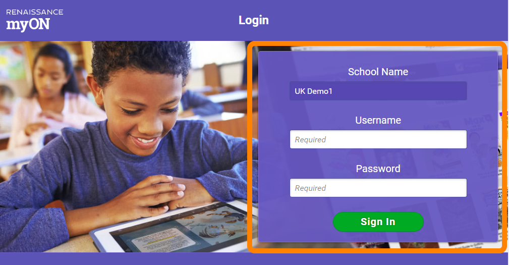 enter your user name and password, then select Sign In