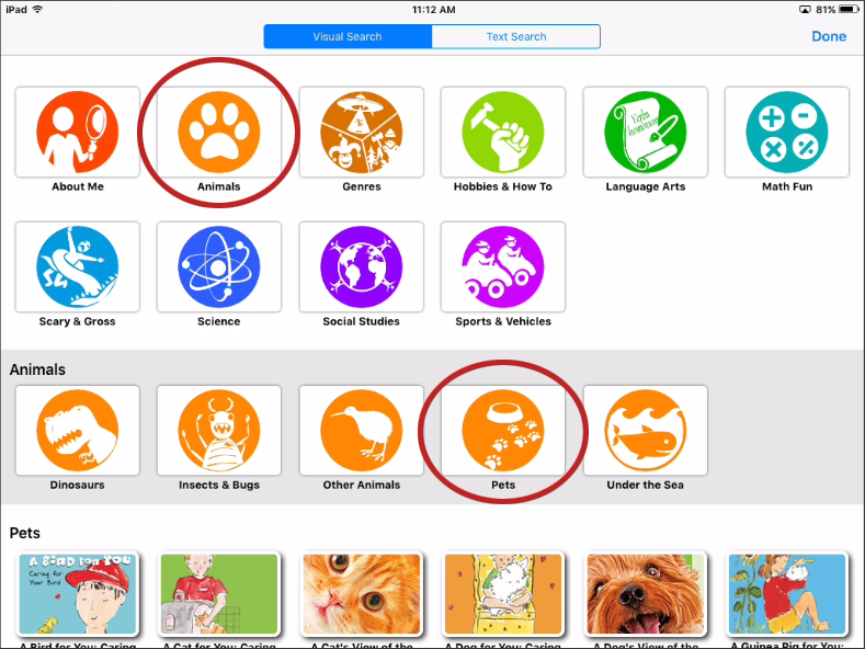 example of a category and a subcategory