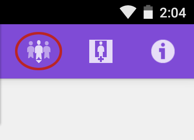 the users icon if you are not signed in