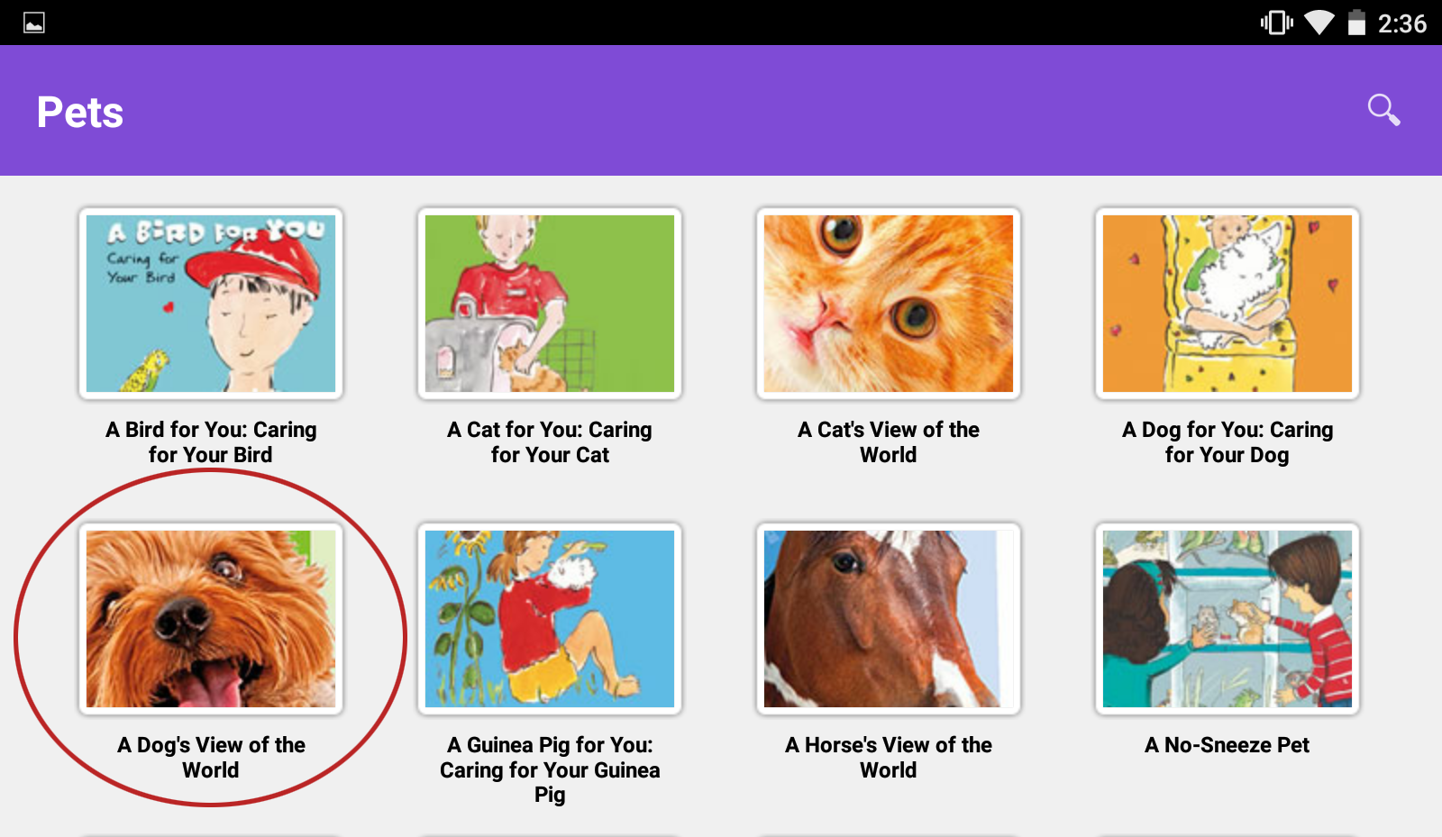 select a book