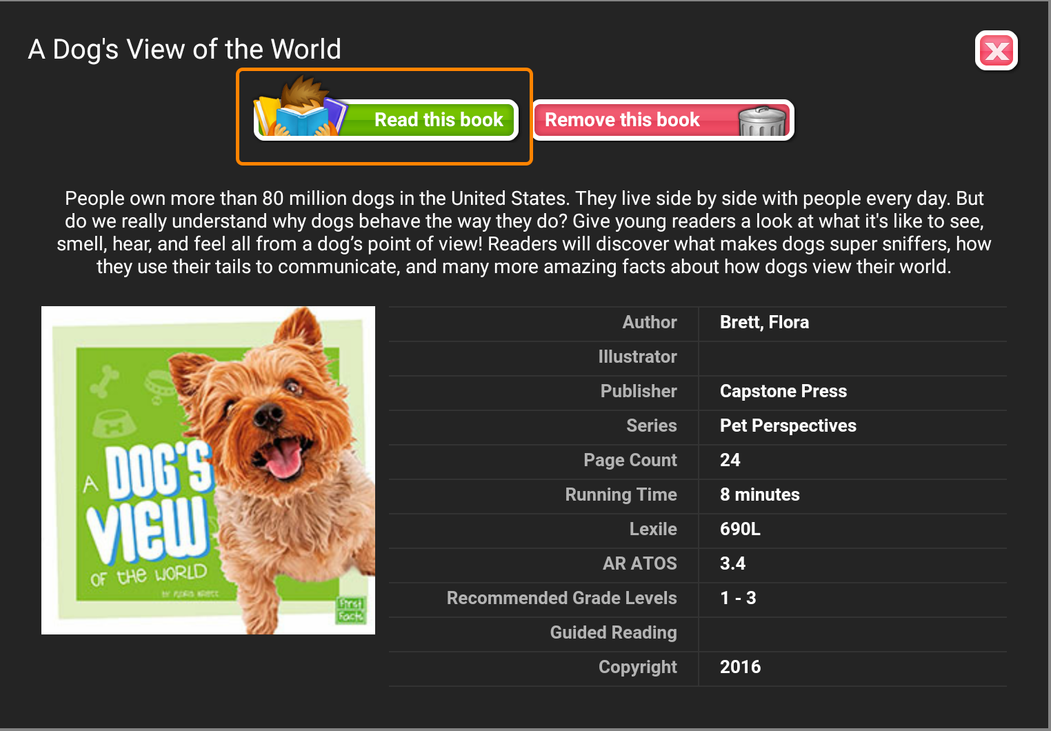 select Read this book in the book information window