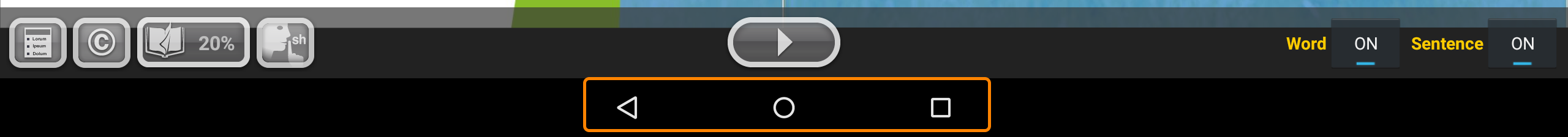 example of tablet icons