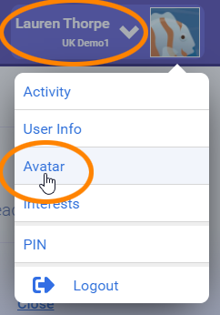 select your name, then Avatar