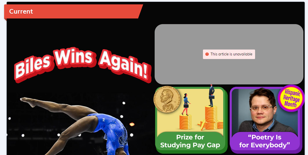 an example of an article that a student does not have access to