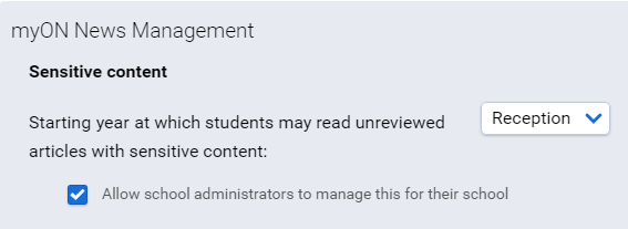 the Sensitive Content settings