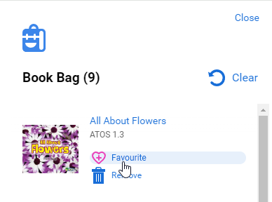 the Favourite link for a book