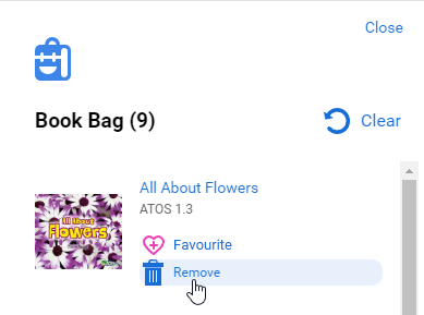 the Remove option for a book