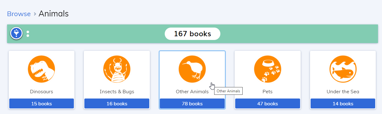 an example of subcategories