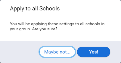 the popup confirmation message with Yes and Maybe Not buttons