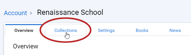 select the Collections tab