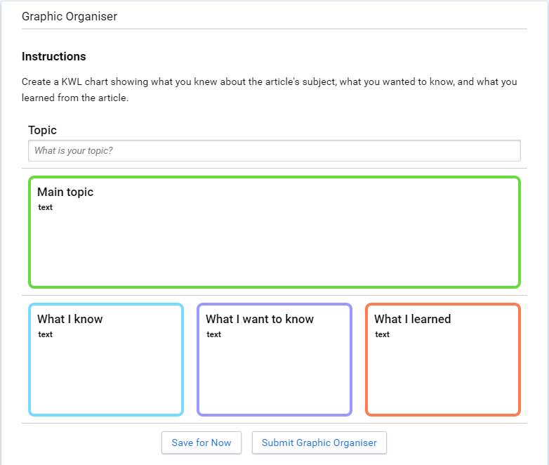 a KWL chart activity