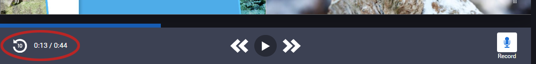 the Back 10 seconds button