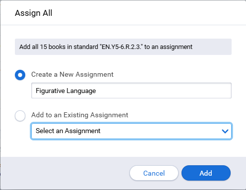 the Assign All window