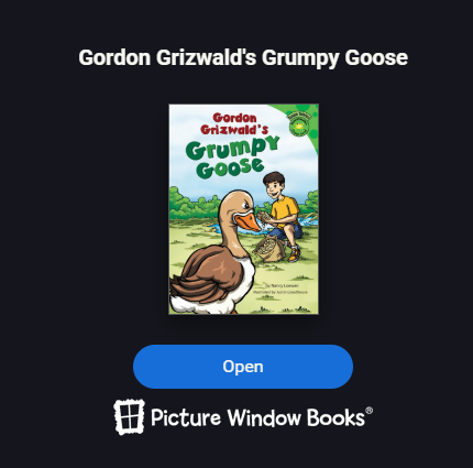 the Open button in a book